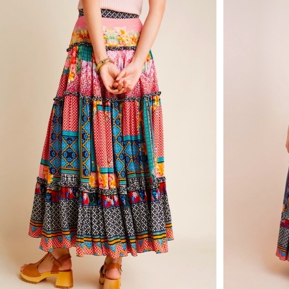 ANTHROPOLOGIE NWT Bhanuni by Jyoti Celina Skirt  Size 2 - Picture 3 of 10